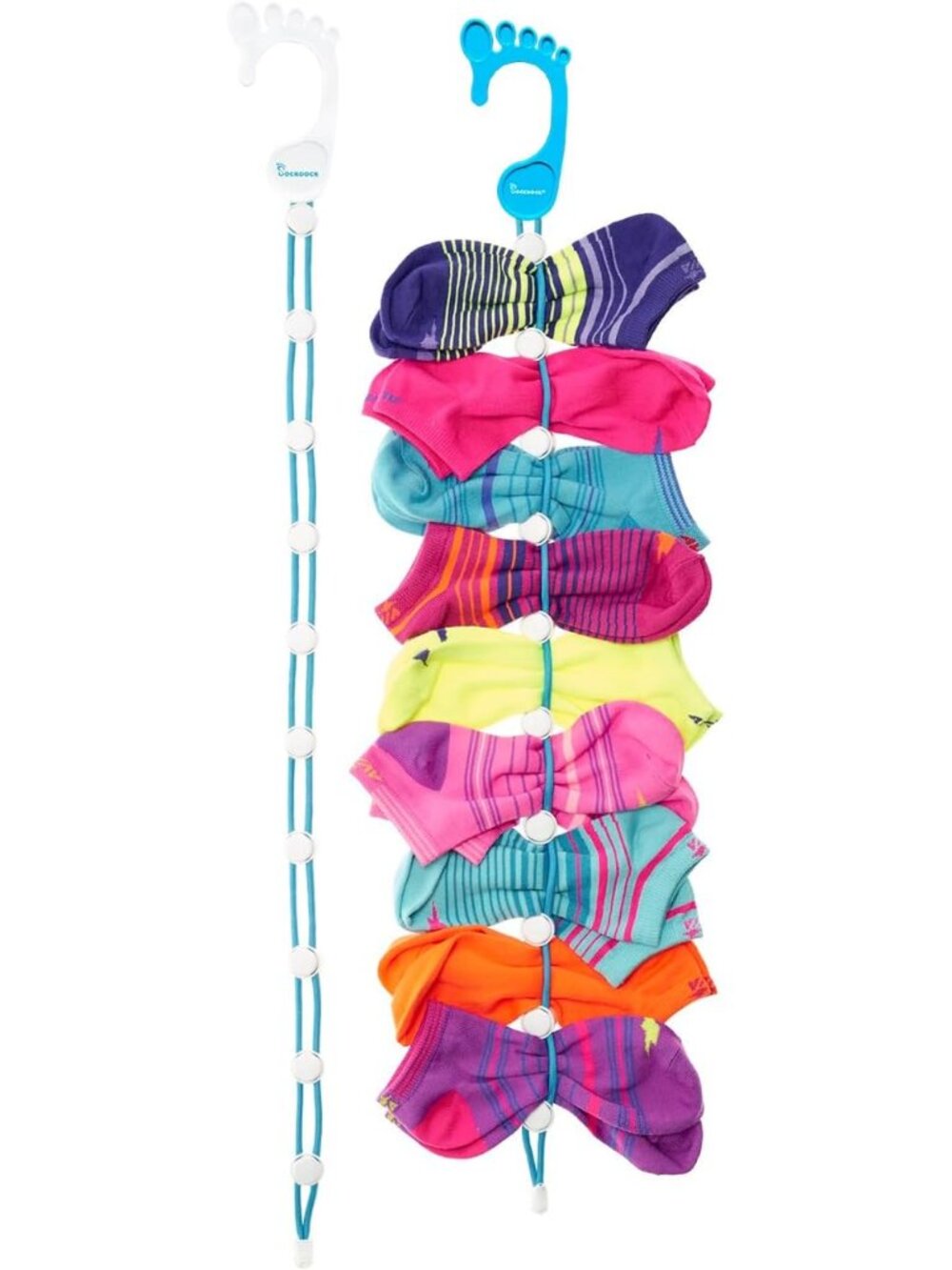 Sock Laundry Solution for Washing Drying & Storing Socks in Pairs, Clip & Hold S